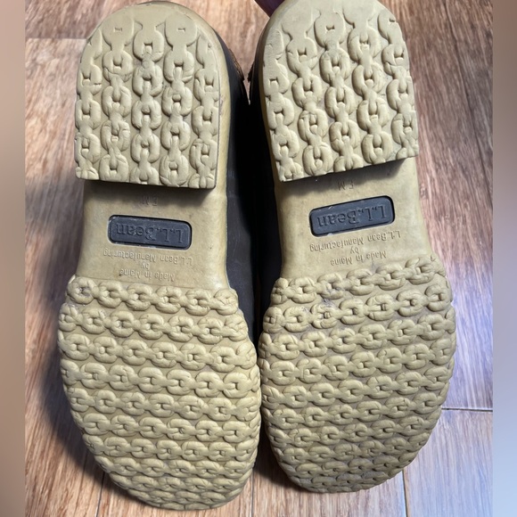 LL Bean Maine Bean Boots Hunting Duck Rain Boots Sz 8 Tan brown 8” - Picture 6 of 8